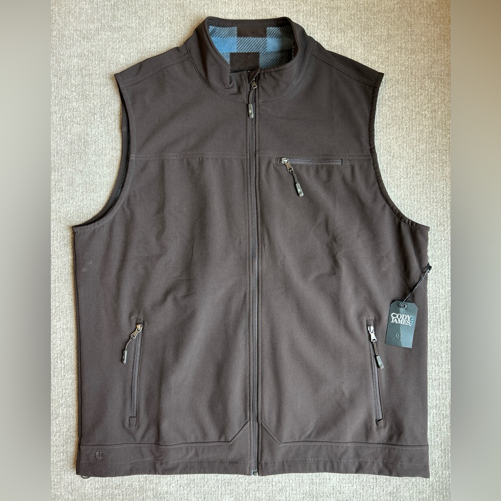 Cody James NWT Men’s XXL Core Soft Shell Western Vest  Fleece Lined